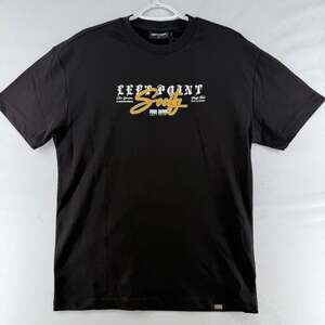 0279 S- Left Point Men's Black Urban Streetwear Graphic T-Shirt